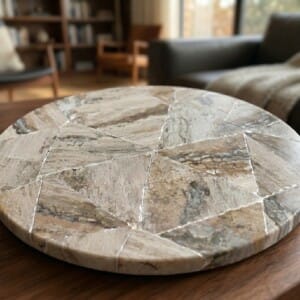 Dessous de plat en assemblage de chutes