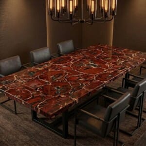 Table de salle à manger en assemblage