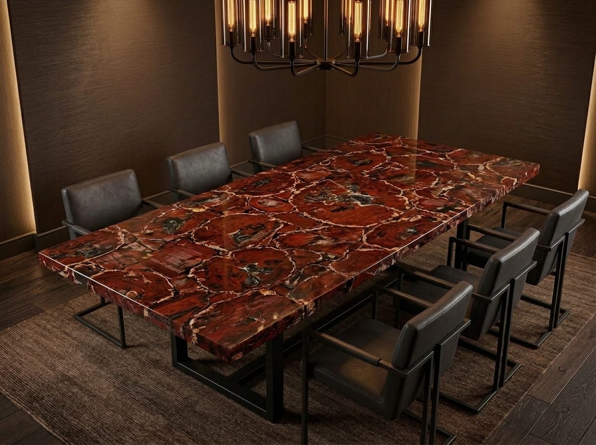 Table de salle à manger en assemblage