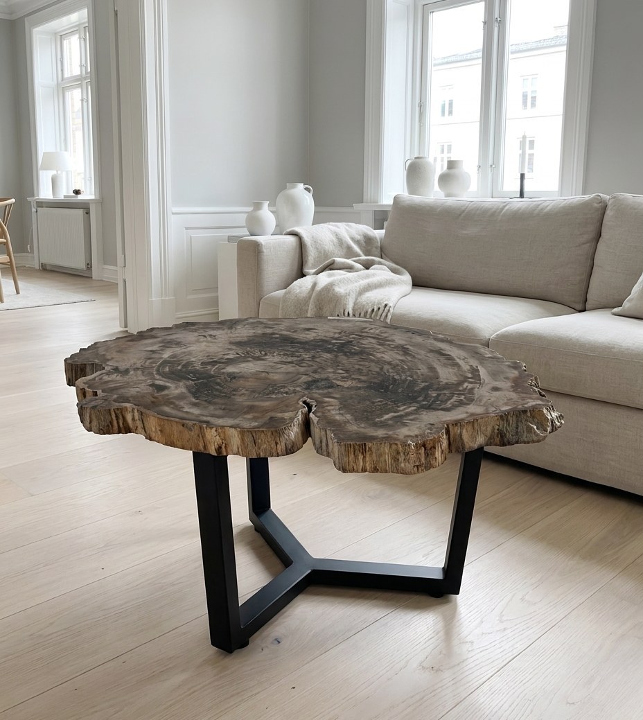 Table Umbra en bois pétrifié